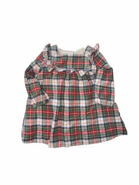 Baby GAP Plaid Tartan Ruffle Collar Dress Girls Toddler Size 6-12 Months